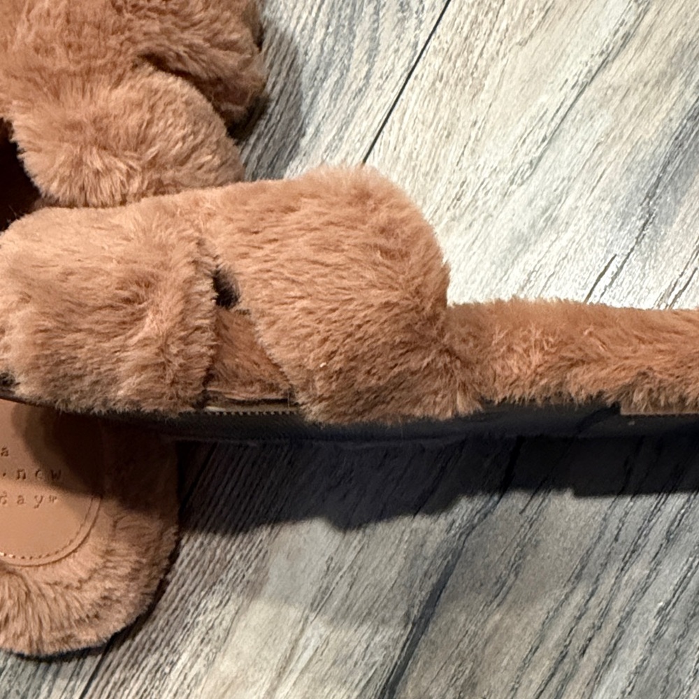 a new day Tan Faux Fur Women's Slippers - Picture 4 of 5